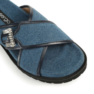 sr Twenty Buckle - Flat sandals Indigo, 4