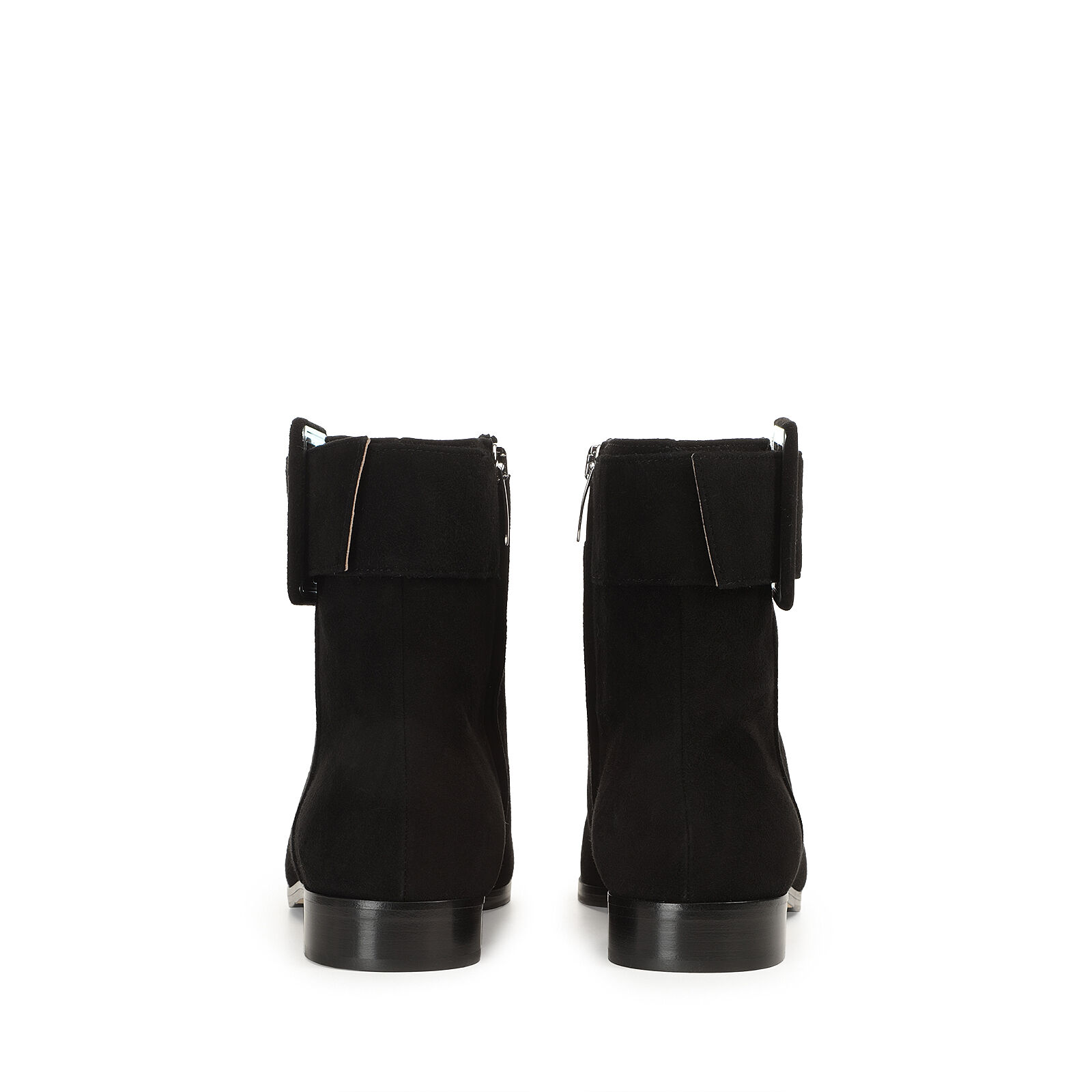 直営店☆SergioRossi☆ SR Mia ベルテッド レザー ブーティ/20mm Booties Grey Low heel: 20mm, sr Mia | Sergio Rossi