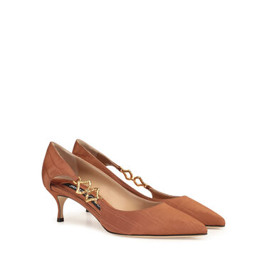 Pumps Brown Mid heel: 50mm, sr Sea Scale - Pumps Macadamia 2