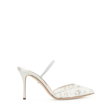 Chaussures à bride arrière Blanc Talon haut: 90mm, Godiva Bridal - Slingbacks White 2