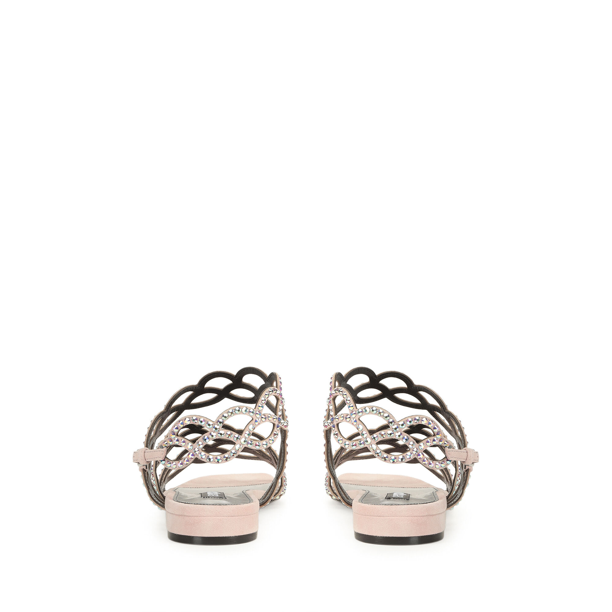 希少日本限定色【Sergio Rossi】 sr Mermaid-Flat sandalsカーキ Flat sandals Pink Low heel: 15mm, sr Mermaid - Flat sandals