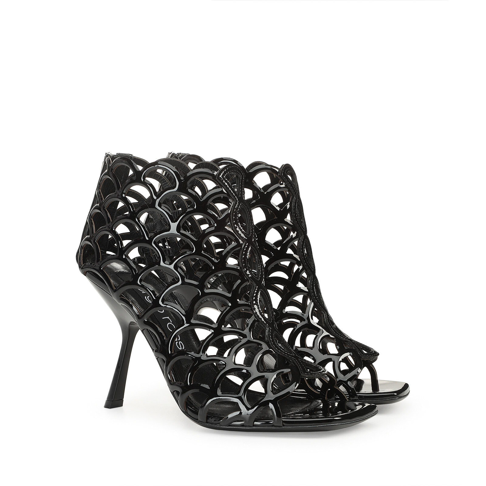 Sandales noires talon cheap
