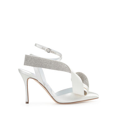 スリングバック ホワイト ハイヒール: 90mm, Area Marquise - Slingbacks White 2