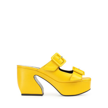 Sandals Yellow Low heel: 45mm, SI ROSSI - Sandals Mimosa 2