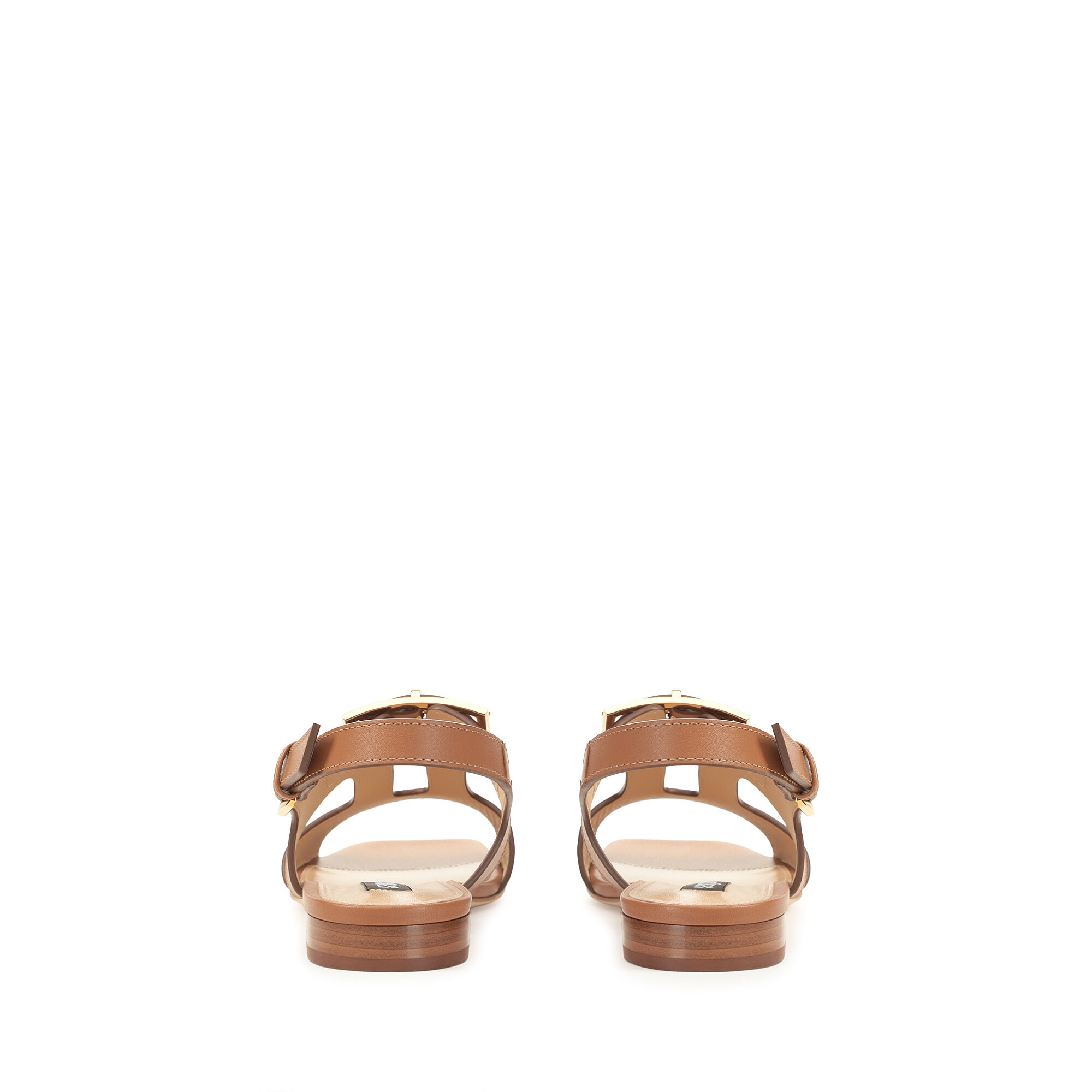 Flat sandals Brown Low heel: 15mm, sr Nora - Flat sandals