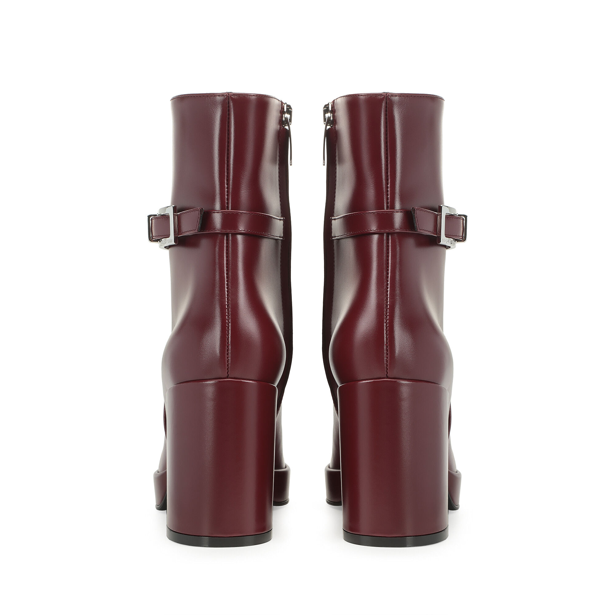 Wine booties heels store