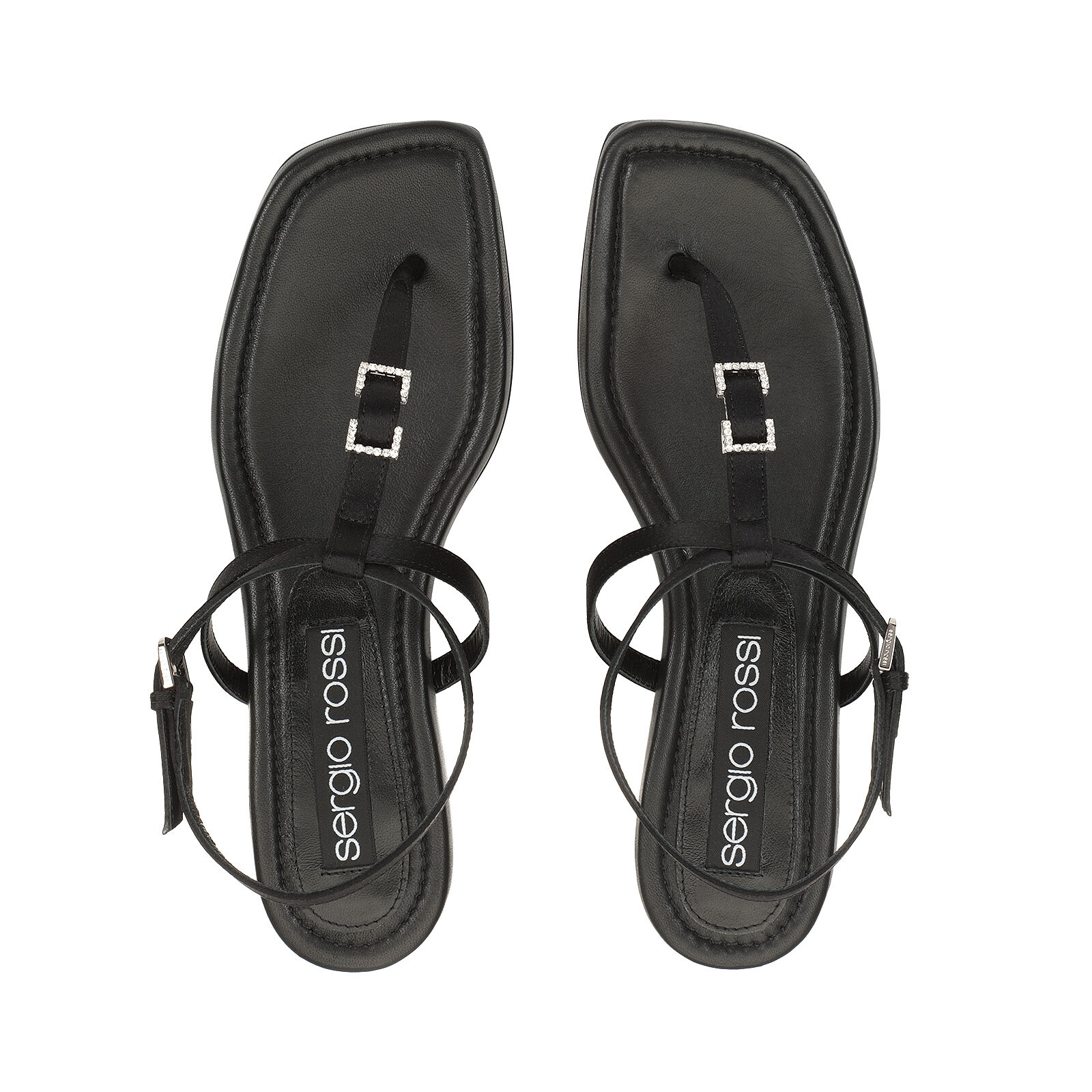 【Sergio Rossi】Sr mini Prince スニーカー ビジュー 黒 Sandals Black Heel height: 15mm, sr Mini Prince | Sergio Rossi