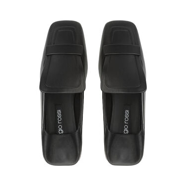 Mocassins Noir Talon plat: 5mm, sr1 - Slippers Black 2