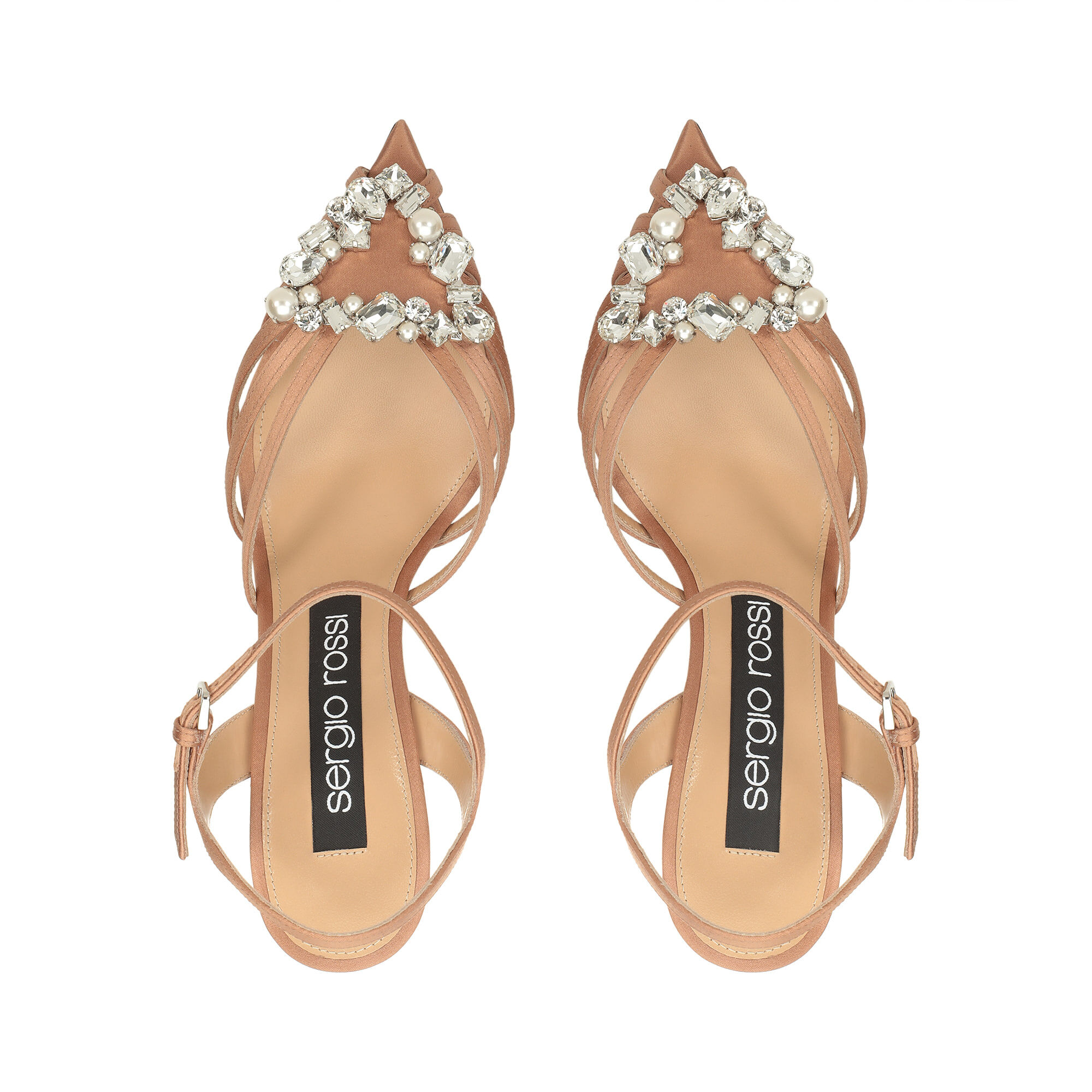 ★SS25 NEW★Sergio Rossi★sr Godiva Precious-Sandals Pecan Sandals Brown High heel: 90mm, sr Godiva Precious - Sandals
