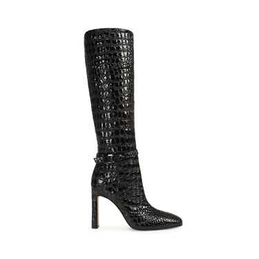 Bottes Noir Talon haut: 100mm, sr Nora  - Boots Black 2