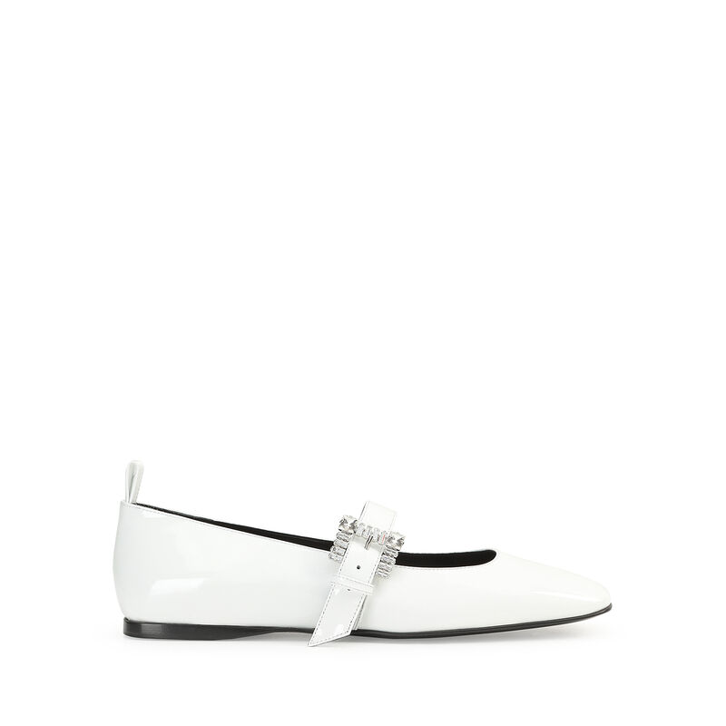 sr Twenty Buckle - Ballerinas White