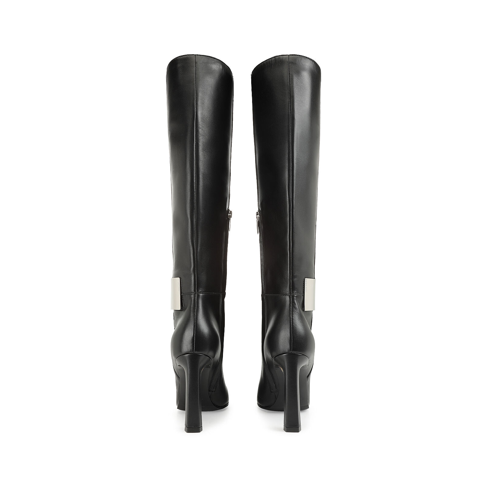 直営店‐Sergio Rossi‐ SR Miroir 100mm ブーツ ブーツ ブラック ハイヒール: 100mm, sr Miroir - Boots Black
