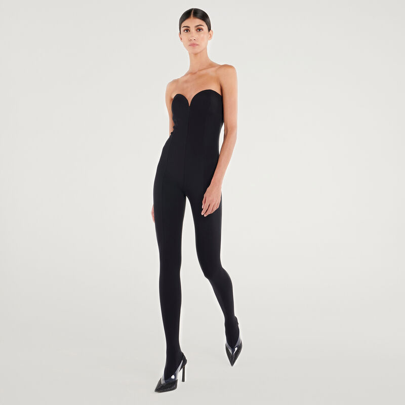 Heart Shape Baily Jumpsuit -  Black