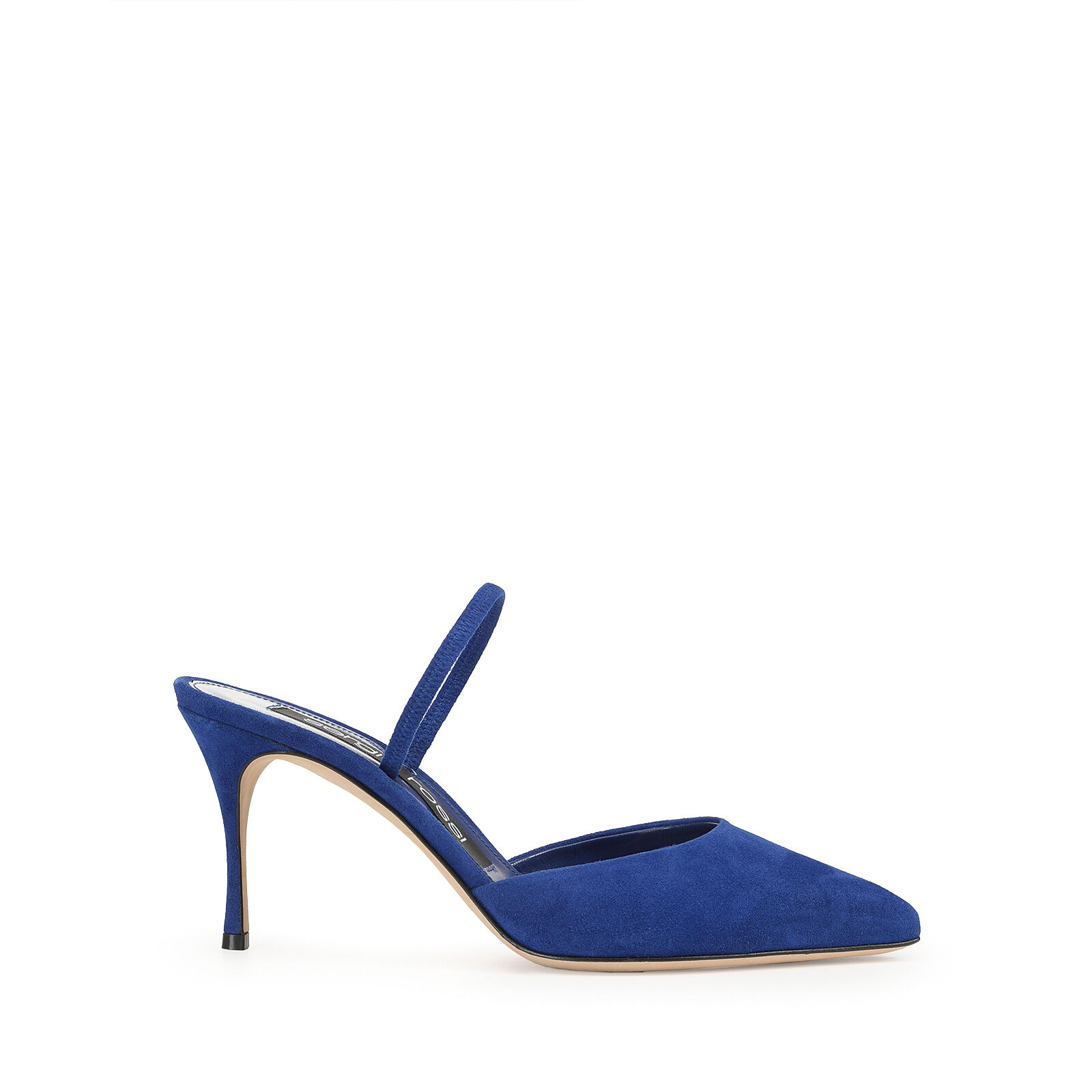 Slingback Blu Tacco medio: 75mm, Godiva | Sergio Rossi