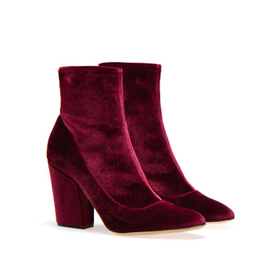 ブーティ レッド ミッドヒール: 75mm, Virginia  - Booties Ruby 2