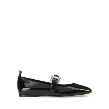 バレリーナフラット ブラック フラット: 5mm, sr Twenty Buckle - Ballerinas Black 2