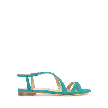 Sandales Bleu Talon plat: 10mm, Bon ton - Sandals Turchese 2