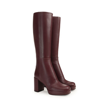 Boots Red Mid heel: 75mm, sr Fuego - Boots Wine 2