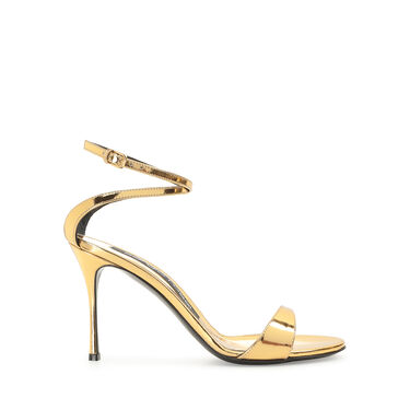 Sandales beige Talon haut: 90mm, Godiva - Sandals Oro Gold 2