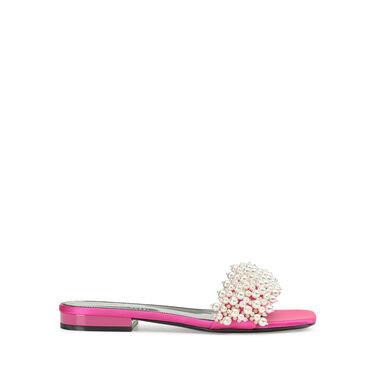Sandals Pink Low heel: 15mm, Evangelie - Sandals Magenta 2