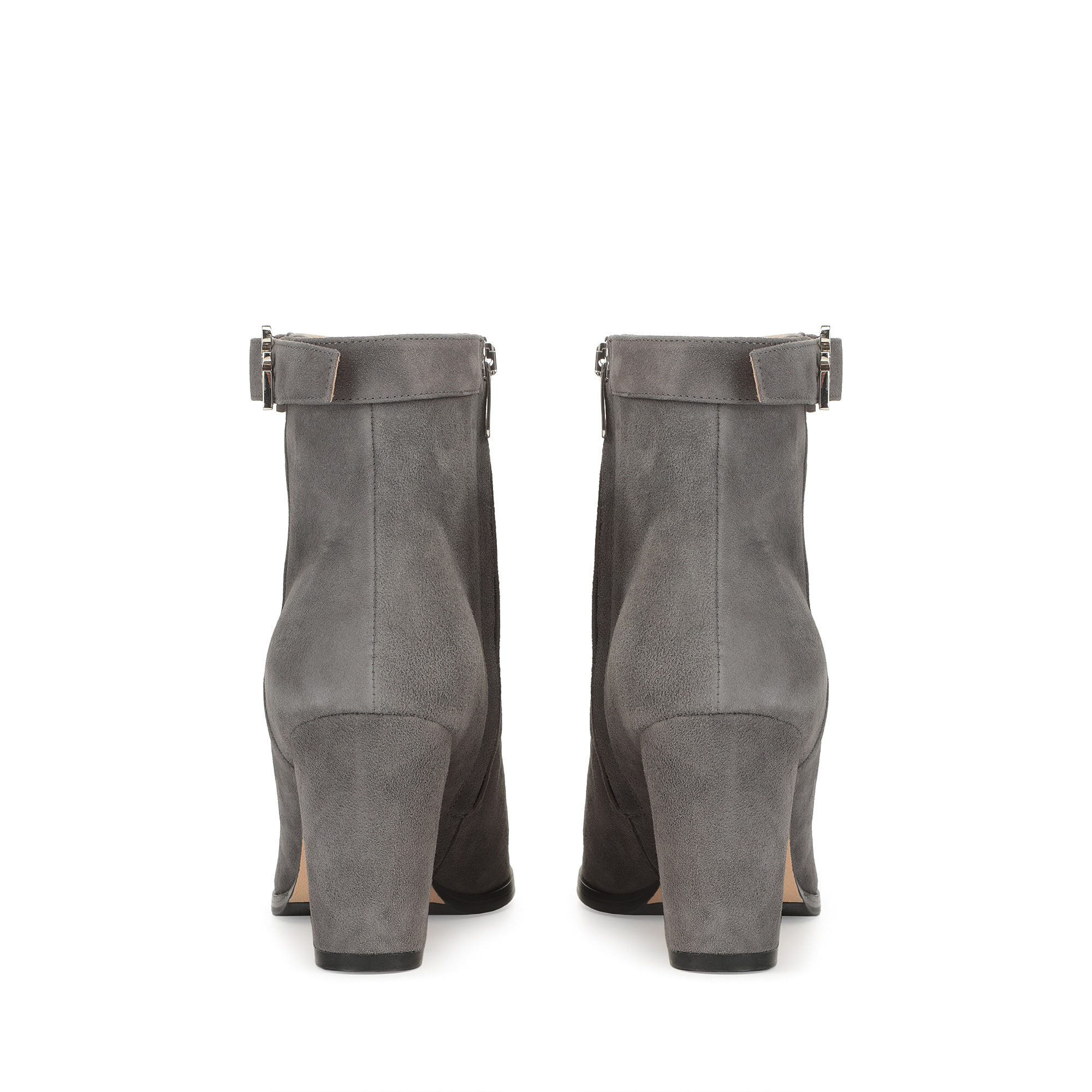 Grey low heel boots deals