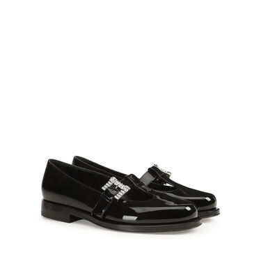 Loafers Black Low heel: 15mm, sr Twenty Buckle - Loafers Black 2
