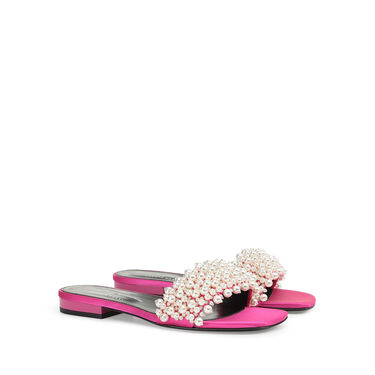 Sandals Pink Low heel: 15mm, Evangelie - Sandals Magenta 2