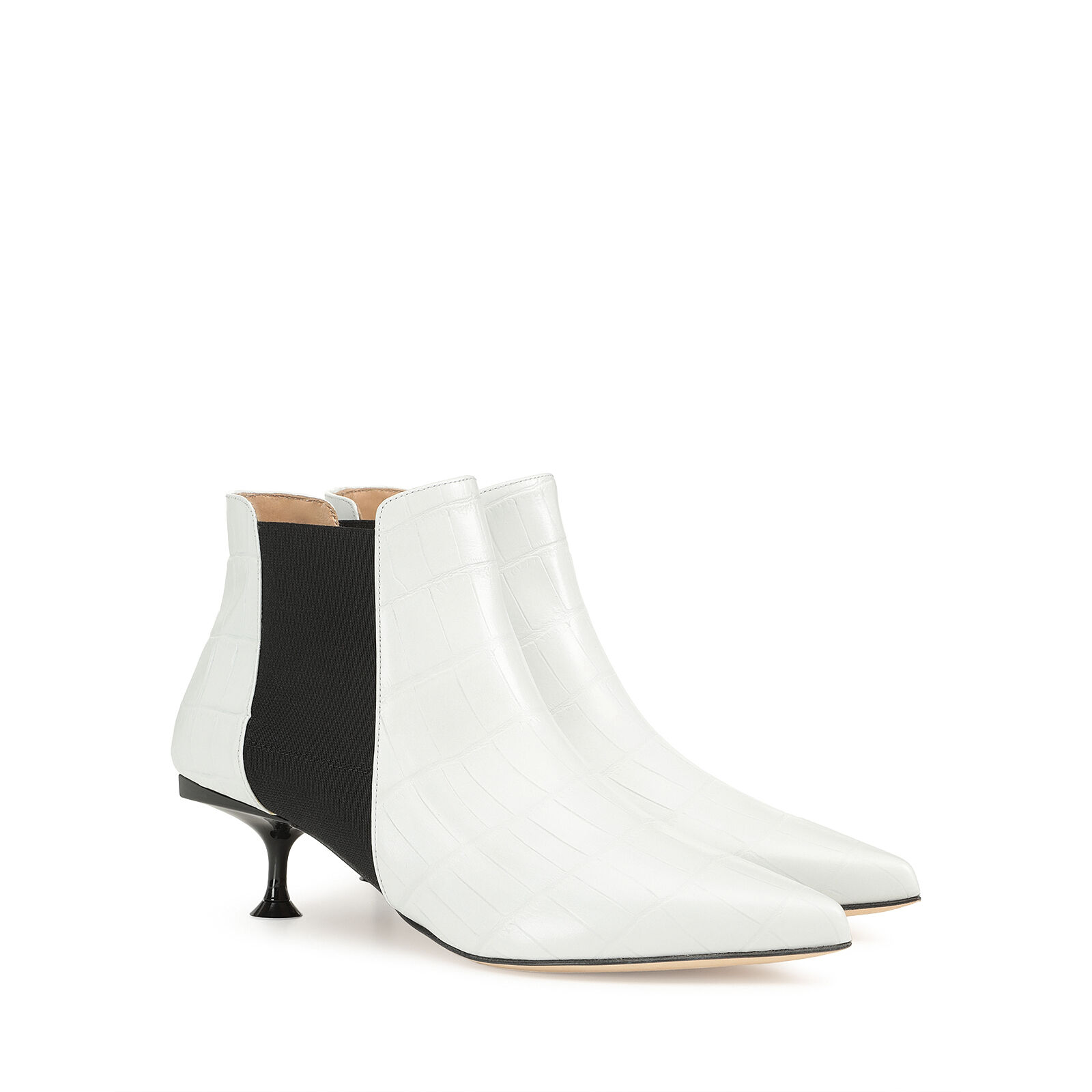 【Sergio Rossi】Sr Milano Bootie 050 Booties White Mid heel: 50mm, sr Milano | Sergio Rossi