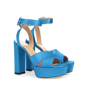 Sandals Blue High heel: 90mm, sr Monica  - Sandals Blue 2