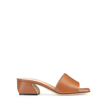 Sandals Brown Low heel: 45mm, SI ROSSI - Sandals Cuoio 2