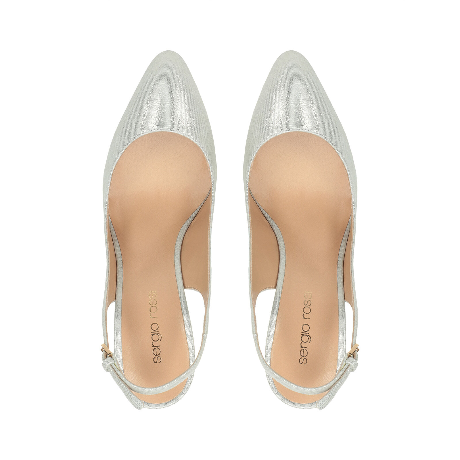 Slingbacks Grey Low heel: 90mm, Chichi - Slingbacks Silver