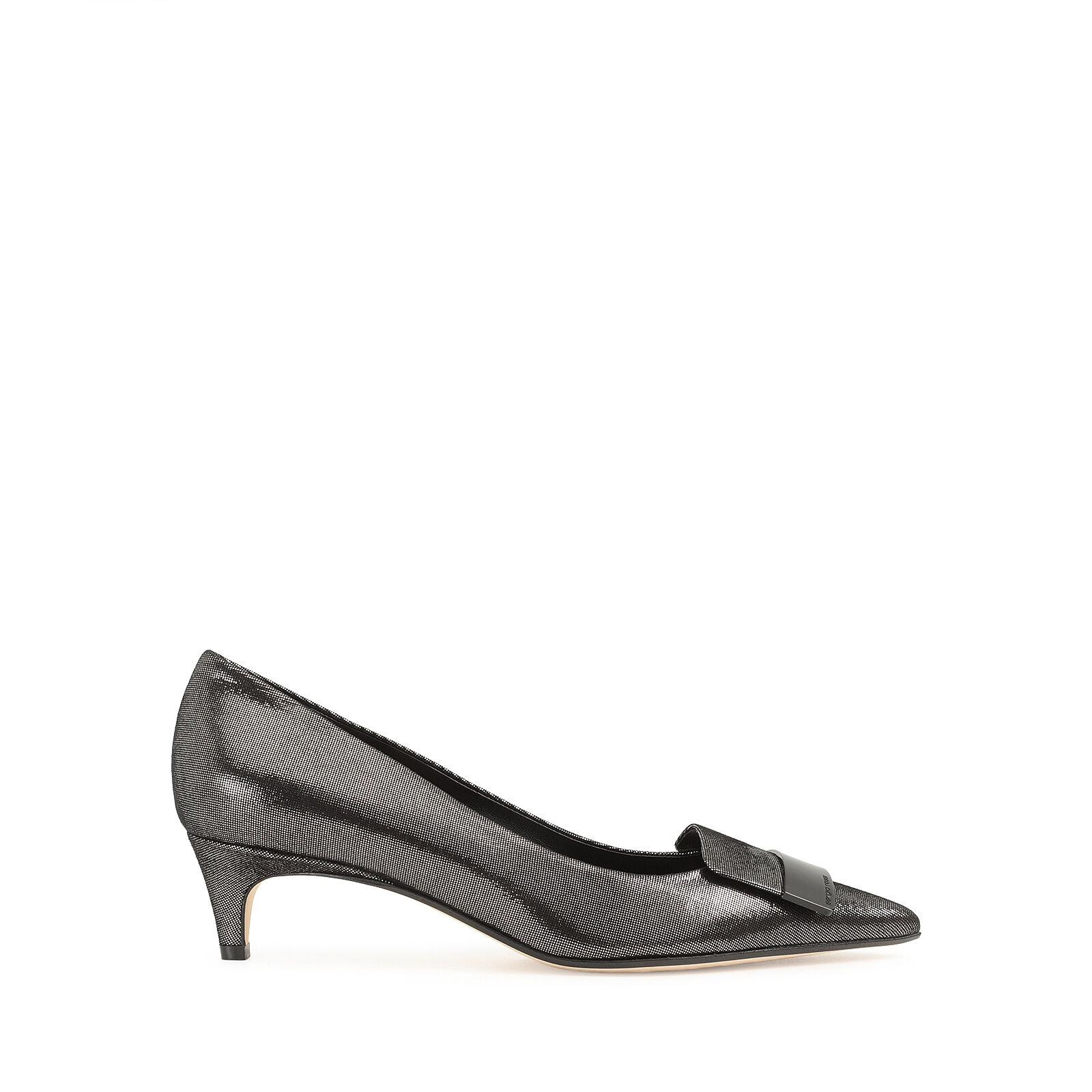 Grey low heel discount shoes