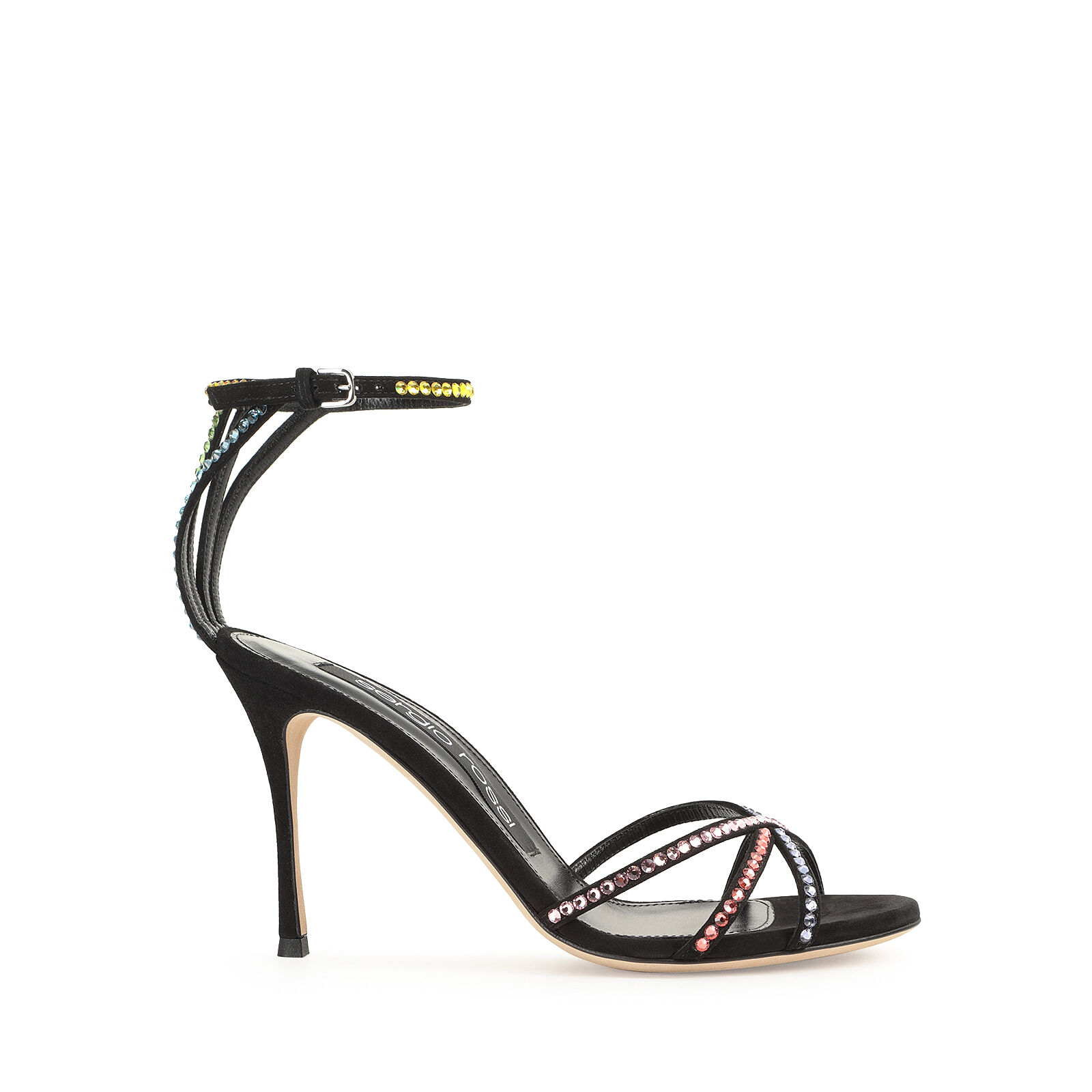 サンダル ブラック ヒールの高さ: 90mm, Godiva - Sandals Black/Multicolor | Sergio Rossi