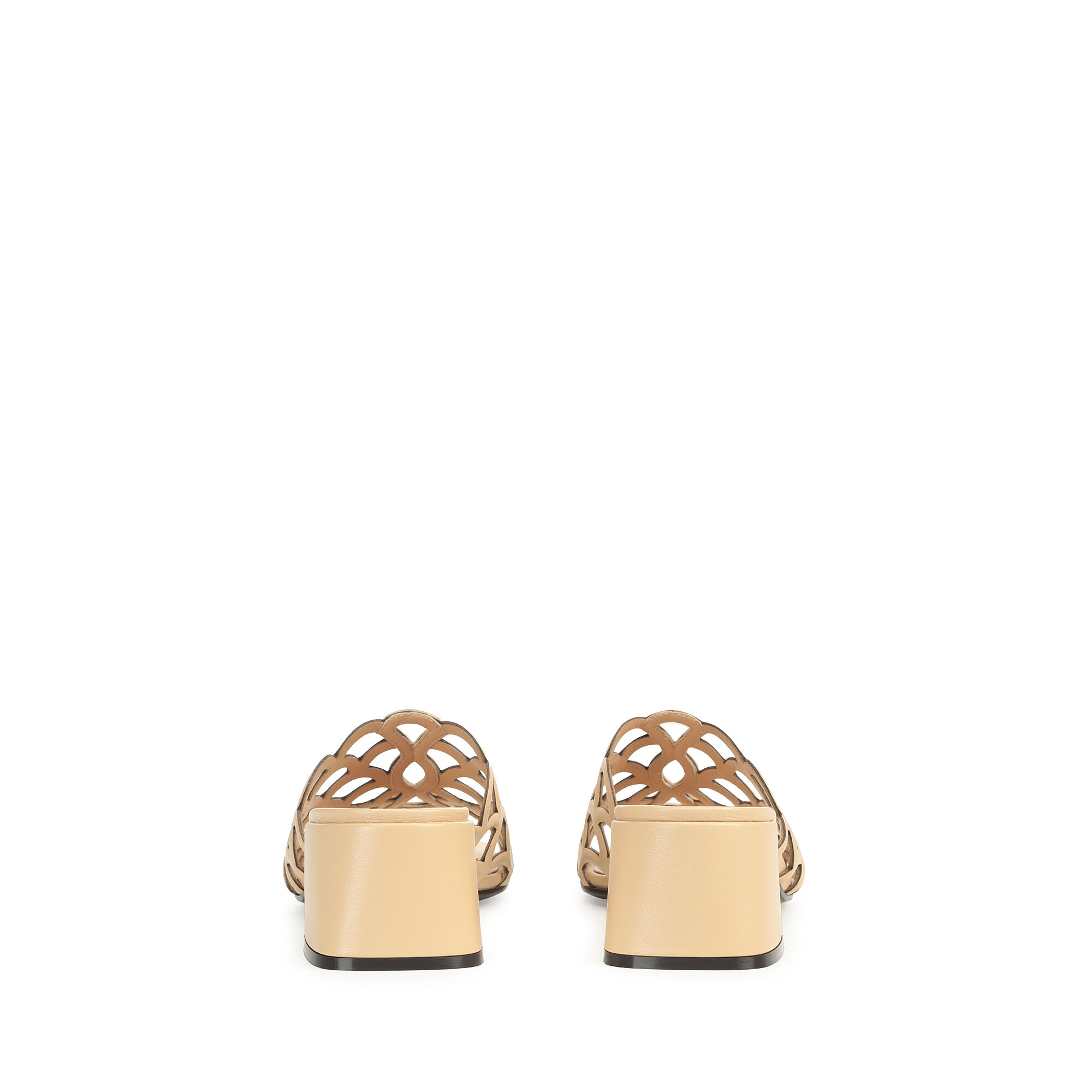 Sandals Beige Low heel: 45mm, sr Mermaid - Sandals Soft Skin