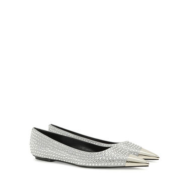 Ballerines Gris Talon plat: 10mm, Area Dagger - Ballerinas Silver 2