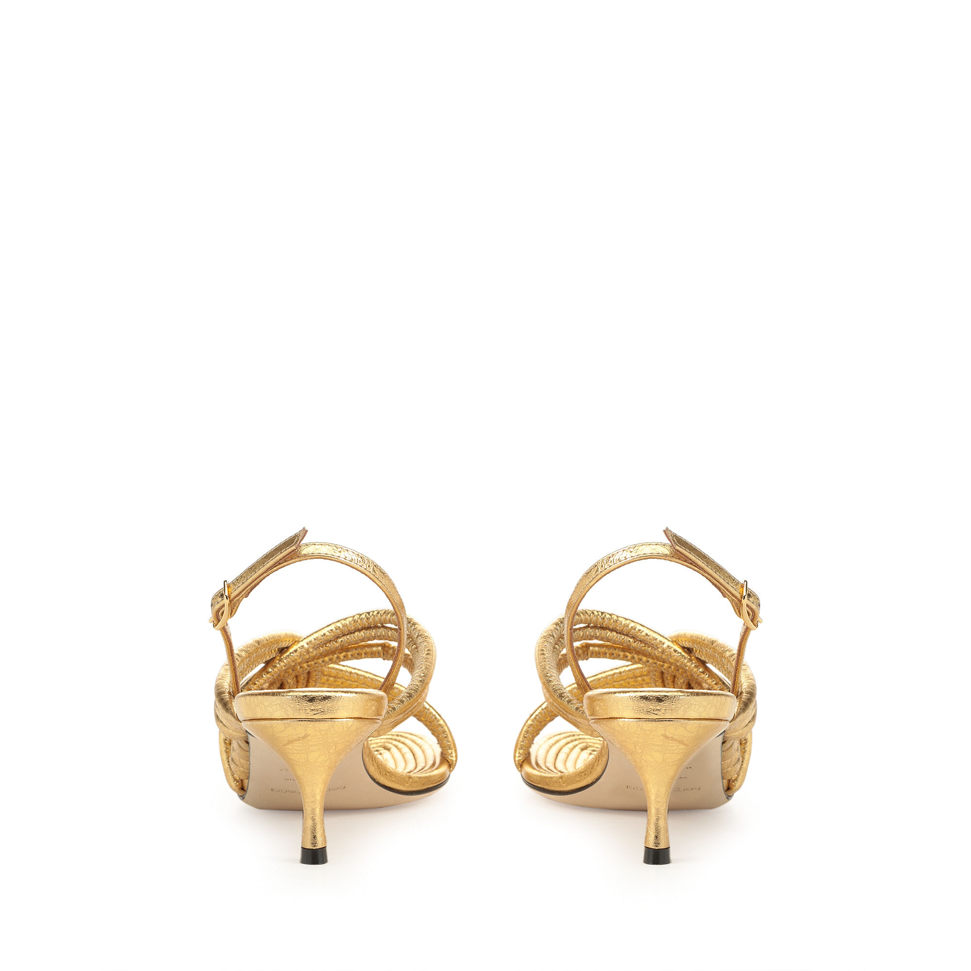 サンダル・ミュール GOLD SANDALS Prada - Metallic Gold Patent Leather Thong Sandals