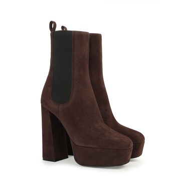 Booties Brown High heel: 85mm, sr Alicia Platform - Booties Fondente 2