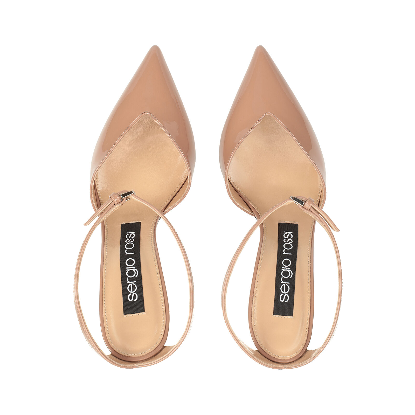 Sandals Nude Heel height: 90mm, Godiva | Sergio Rossi