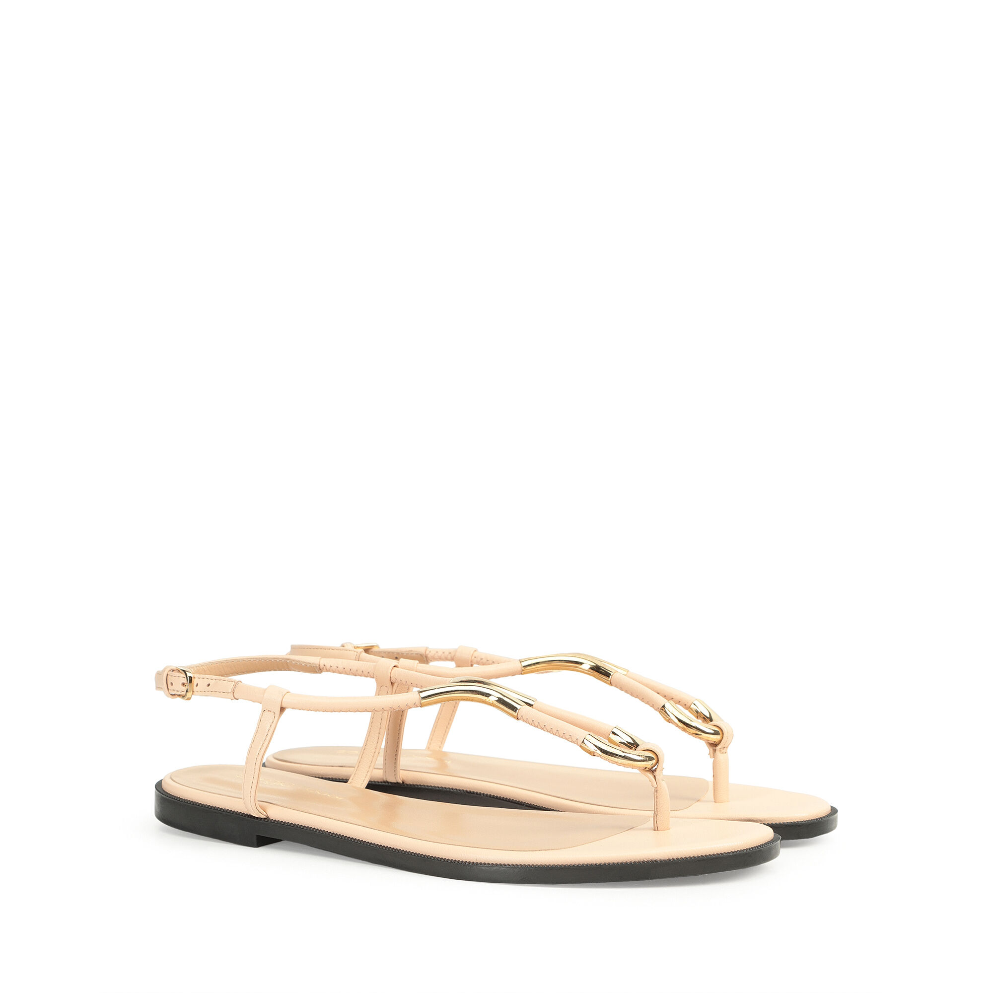 Sandals Grey Low heel: 5mm, Twist - Sandals Powder | Sergio