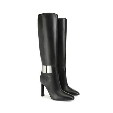 Bottes Noir Talon haut: 100mm, sr Miroir - Boots Black 2