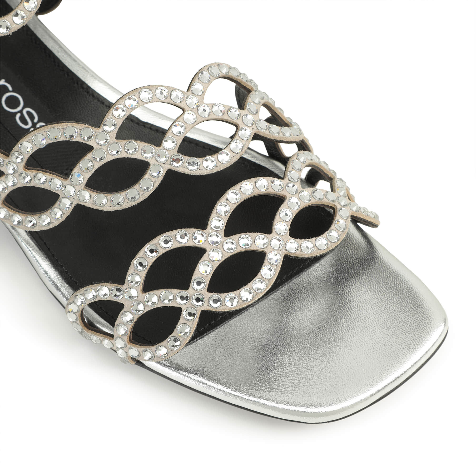 Sandales Gris Petit talon 15mm sr Mermaid Sandals Argento Sergio Rossi