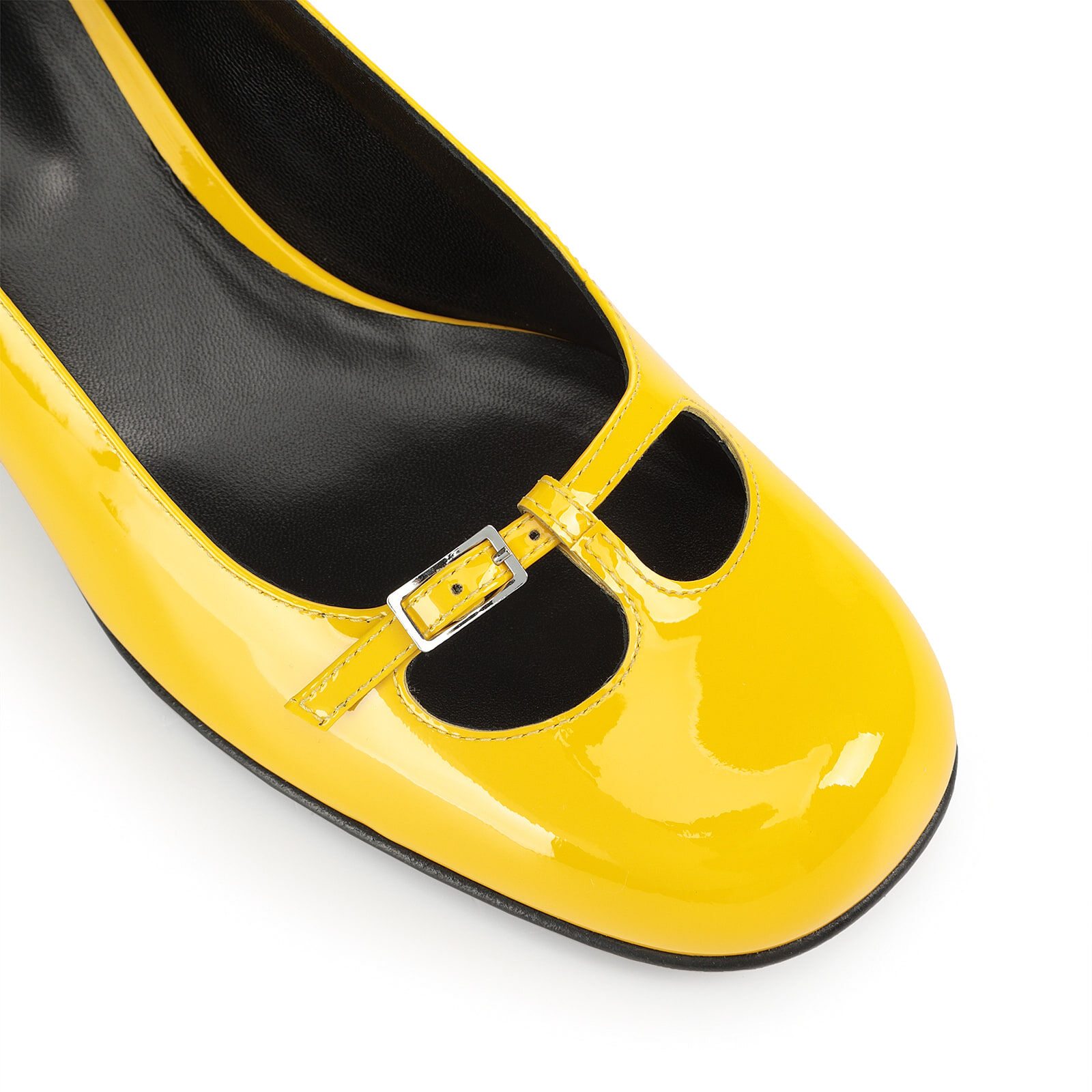 Escarpin jaune petit talon shop