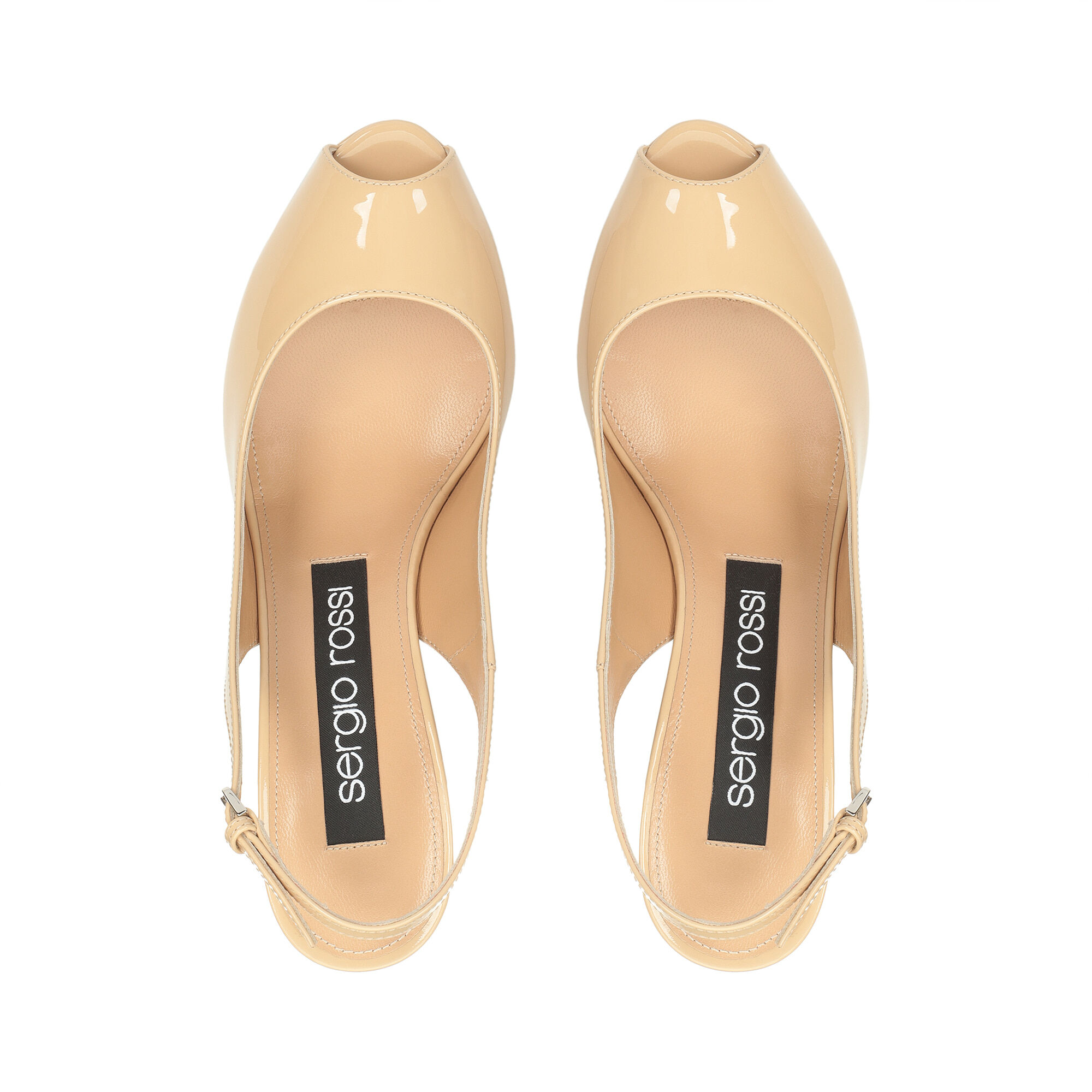 Sandali Beige Tacco medio 75mm sr Godiva Platform Sandali Soft Skin Sergio Rossi