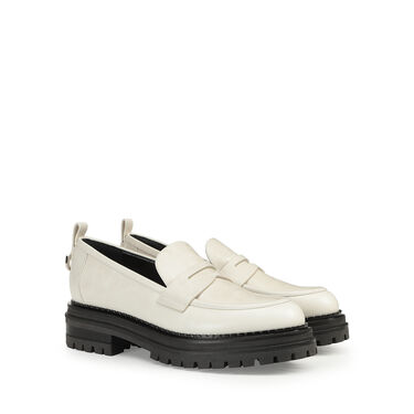 Mocassins Blanc Petit talon: 15mm, sr Joan - Loafers Avorio 2