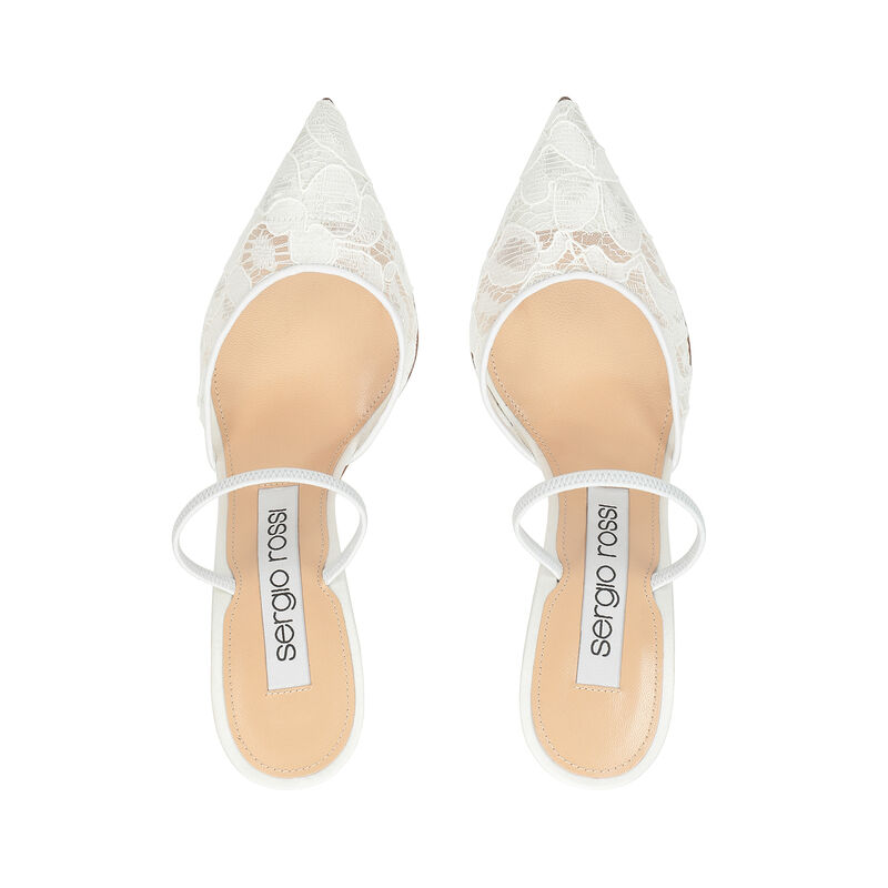 Godiva Bridal - Slingbacks Bianco