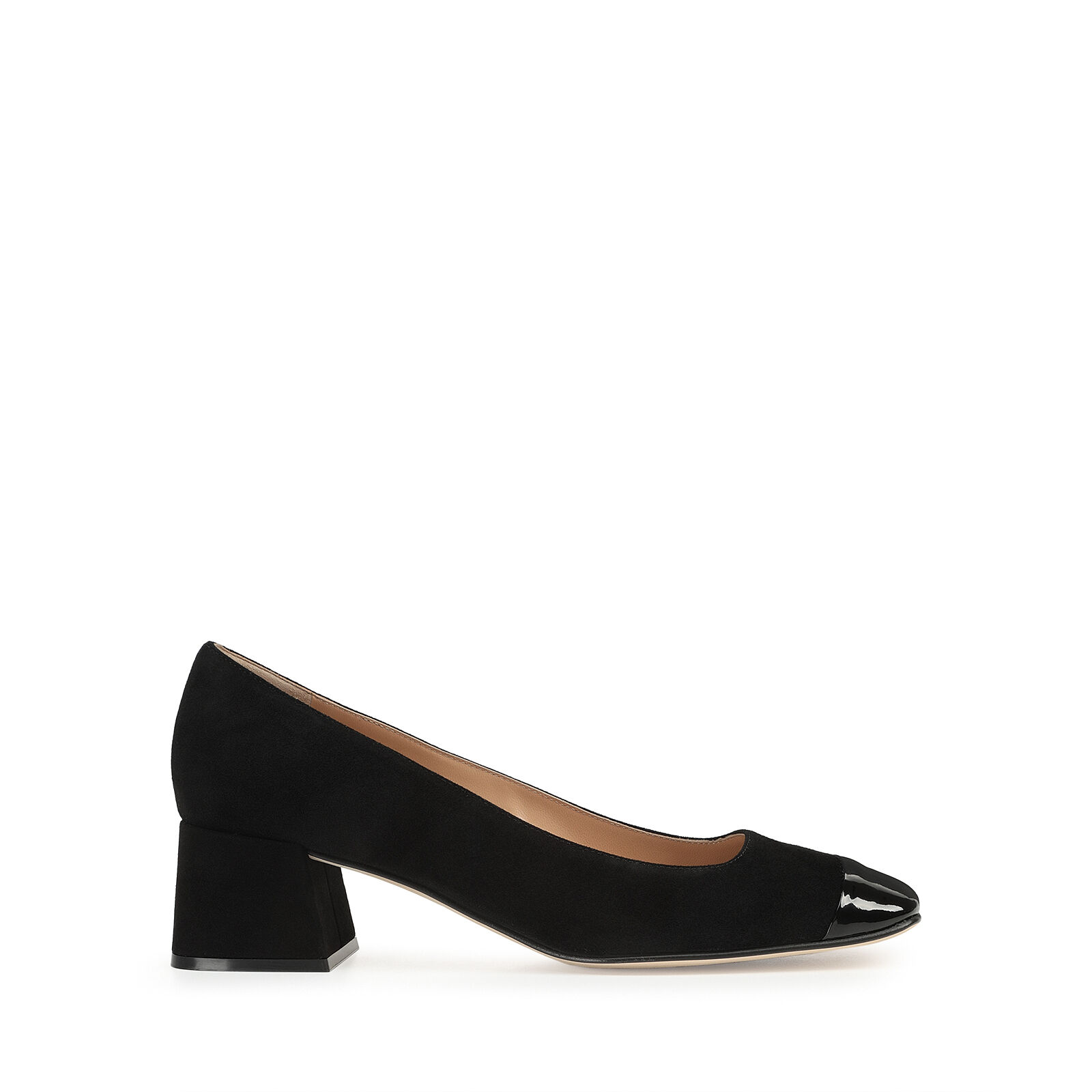 Black low stiletto heels top