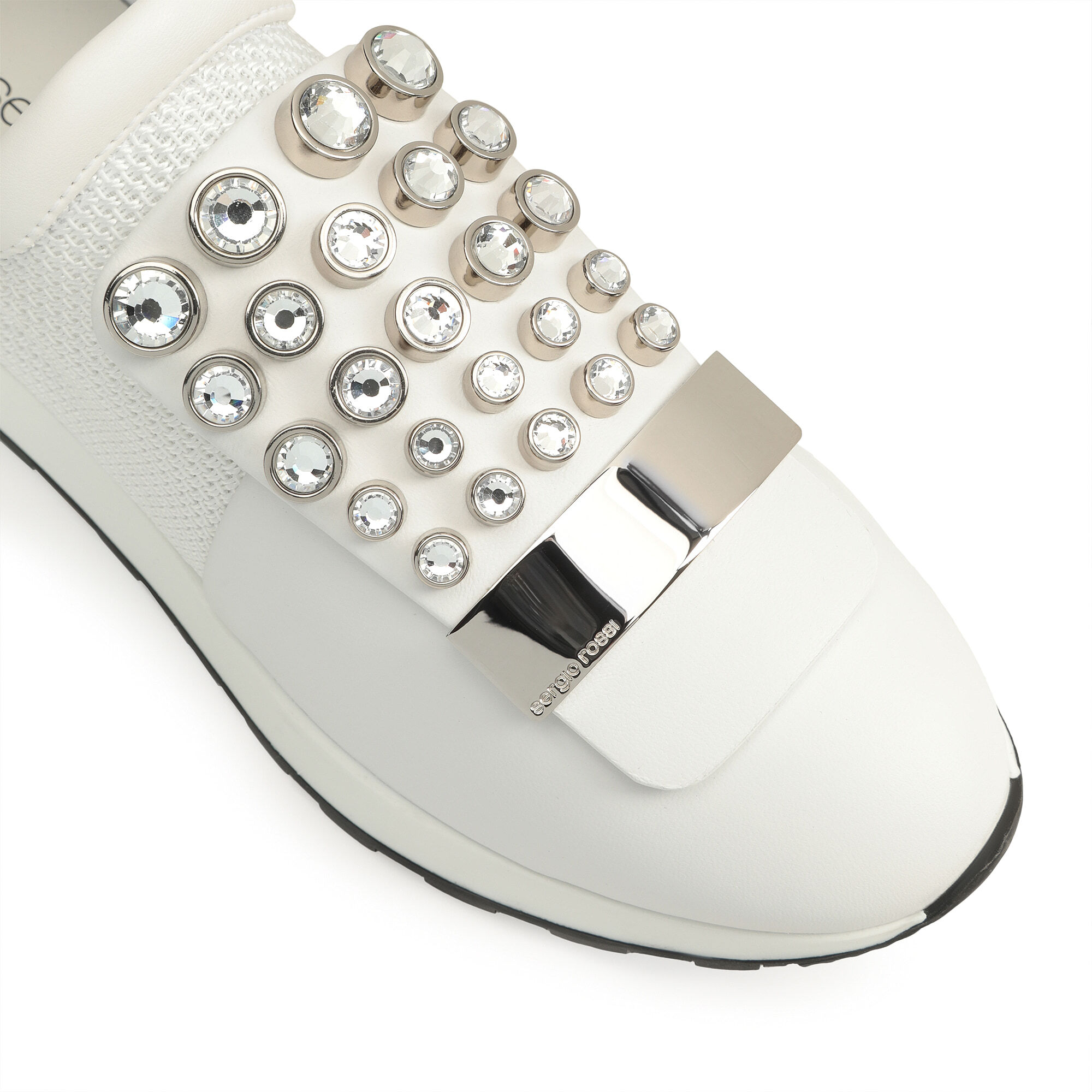 Turnschuhe Weiss ohne Ferse 10mm sr1 Running Sneakers White Sergio Rossi