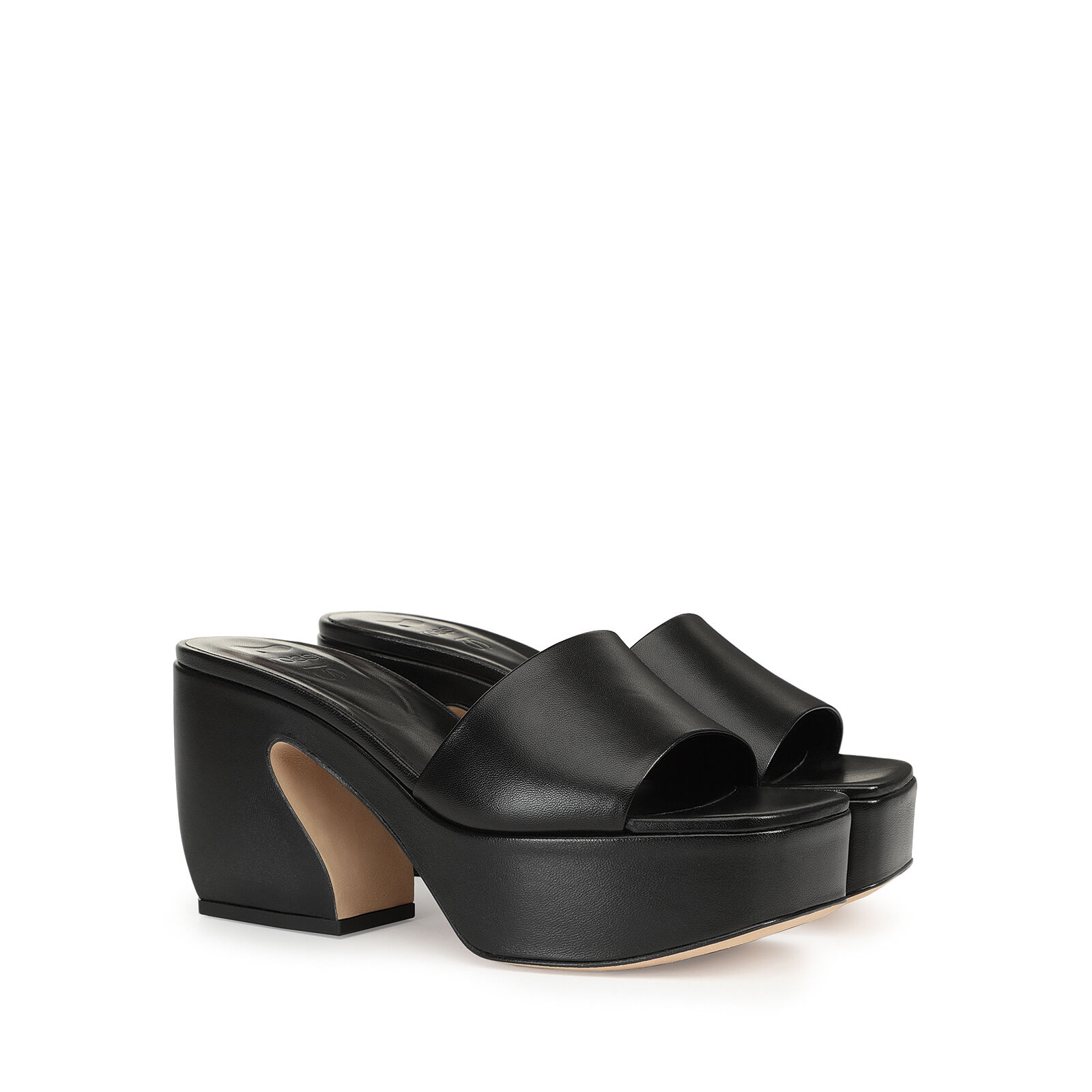 【Sergio Rossi】SI Rossi サンダル ヒール 45ｍｍ ナッパレザー Sandals ブラック ヒールの高さ: 45mm, Si Rossi | Sergio Rossi