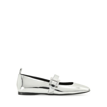 Ballerinas Grey Flat: 5mm, sr Twenty Buckle - Ballerinas Argento 2