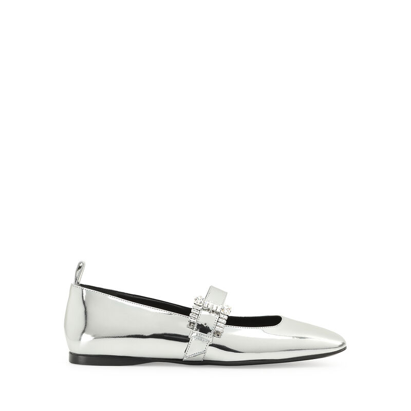 sr Twenty Buckle - Ballerinas Argento